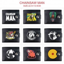 Chainsaw Man anime card holder magnetic buckle wallet purse
