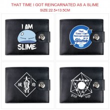 Tensei shitari slime anime card holder magnetic buckle wallet purse