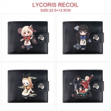 Lycoris Recoil anime card holder magnetic buckle wallet purse