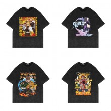 Demon Slayer 280g anime heavy short sleeve cotton t-shirt t shirts street wear