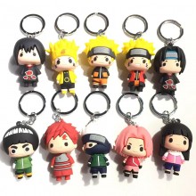 Naruto anime figure doll key chains