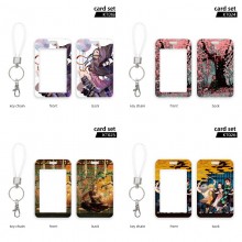 Demon Slayer anime UV ID cards holders cases key chain
