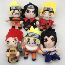 7inches Naruto anime plush dolls set 18CM(6pcs a set)