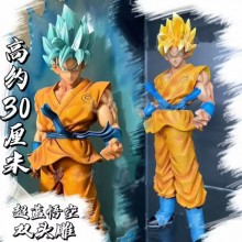 Dragon Ball Super Saiyan Son Goku SSGSS anime figure(one figure 2 heads)