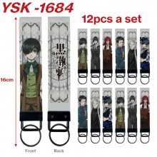 Kuroshitsuji Black Butler anime rope key chains set(12pcs a set)