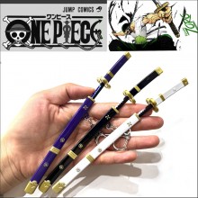 One Piece Zoro anime mini weapon sword knife key chain 17CM