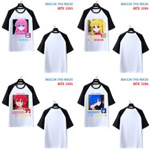 Bocchi The Rock anime raglan sleeve cotton t-shirt t shirts