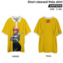 Chainsaw Man anime short sleeved polo t-shirt t shirts