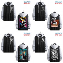 Bleach anime zipper cotton long sleeve hoodies cloth