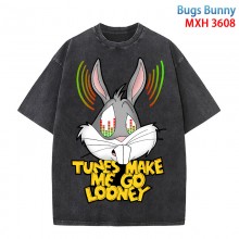 Bugs Bunny anime short sleeve wash water worn-out cotton t-shirt