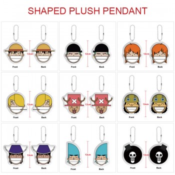 One Piece anime custom shaped plush doll key chain