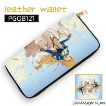 Violet Evergarden anime long zipper leather wallet purse