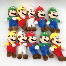 7inches Super Mario game plush dolls set mixed(10pcs a set)