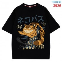 Totoro anime 230g direct injection short sleeve cotton t-shirt