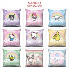 Sanrio Melody kitty Cinnamoroll Kuromi anime two-sided pillow pillowcase 45*45cm