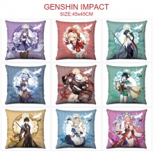 Genshin Impact game two-sided pillow pillowcase 45*45cm