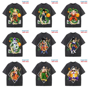 Dragon Ball anime short sleeve wash water worn-out cotton t-shirt