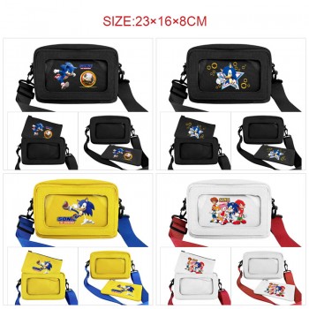 Sonic the Hedgehog pvc transparent packs satchel shoulder bags