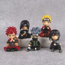 Naruto sitting anime figures set(5pcs a set)(OPP bag)