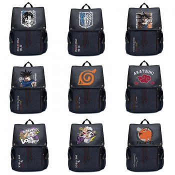 One Piece Naruto Totoro Dragon Ball anime canvas backpack bag
