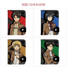 Attack on Titan anime snap wallet buckle purse