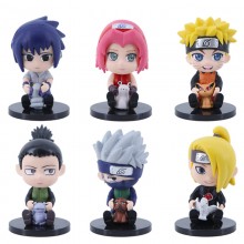 Naruto sitting hold beast anime figures set(6pcs a...