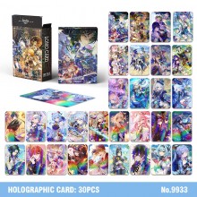 Genshin Impact game two-sided laser holographic cards
