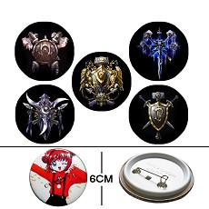 World of Warcraft pins(5pcs)