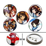 Suzumiya Haruhi pins(5pcs)