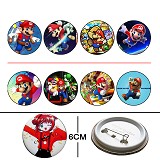 6CM Super mario pins(8 a set)