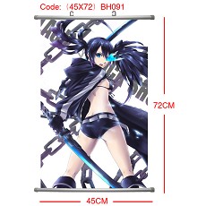 Black rock shooter anime wallscroll