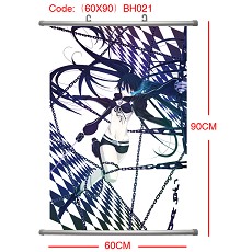 Black rock shooter anime wallscroll