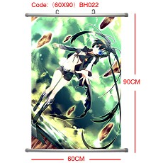 Black rock shooter anime wallscroll