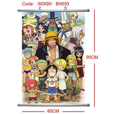 One piece anime wallscroll