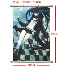 Black rock shooter anime wallscroll