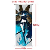 Black rock shooter anime wallscroll