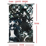 Black rock shooter anime wallscroll