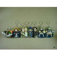 One piece anime key chains(8 a set)