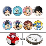 Fariy tail anime Badges(8 a set)