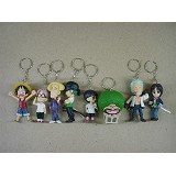 One piece anime key chains(8 a set)