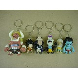 One piece anime key chains(6 a set)