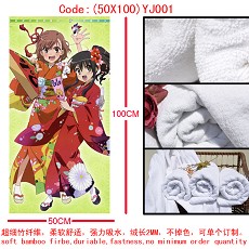 Scientific super electromagnetic cannon anime cotton bath towel