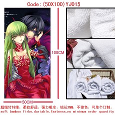 Code geass anime cotton bath towel