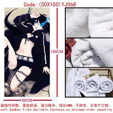 Black rock shooter anime cotton bath towel