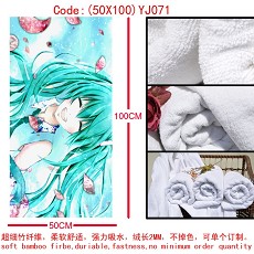 Miku anime cotton bath towel