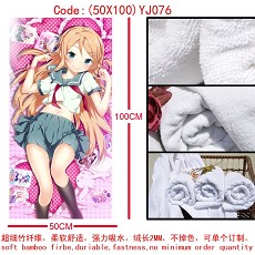 Miku anime cotton bath towel