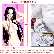 One piece anime cotton bath towel