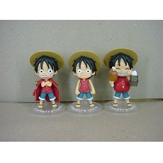 One piece lully anime figures(3 a set)