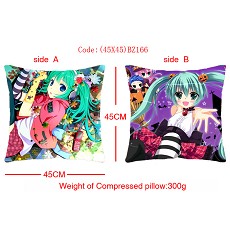 Miku anime double face pillow