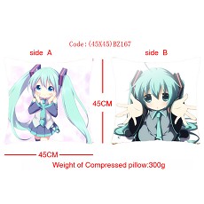 Miku anime double face pillow